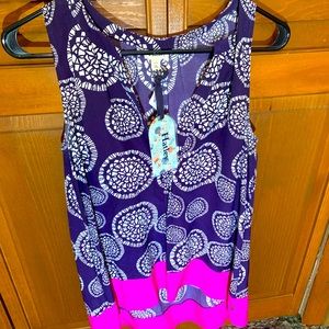 Hatley Purple and Pink Silk Blouse